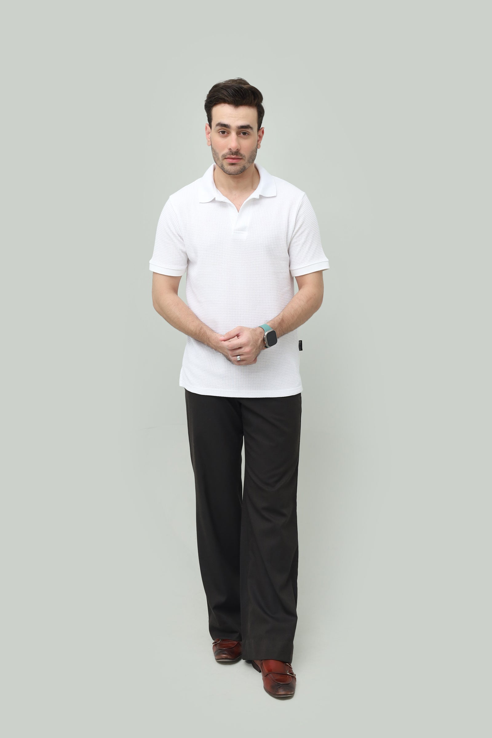 White Urban Ease Drop Shoulder Polo