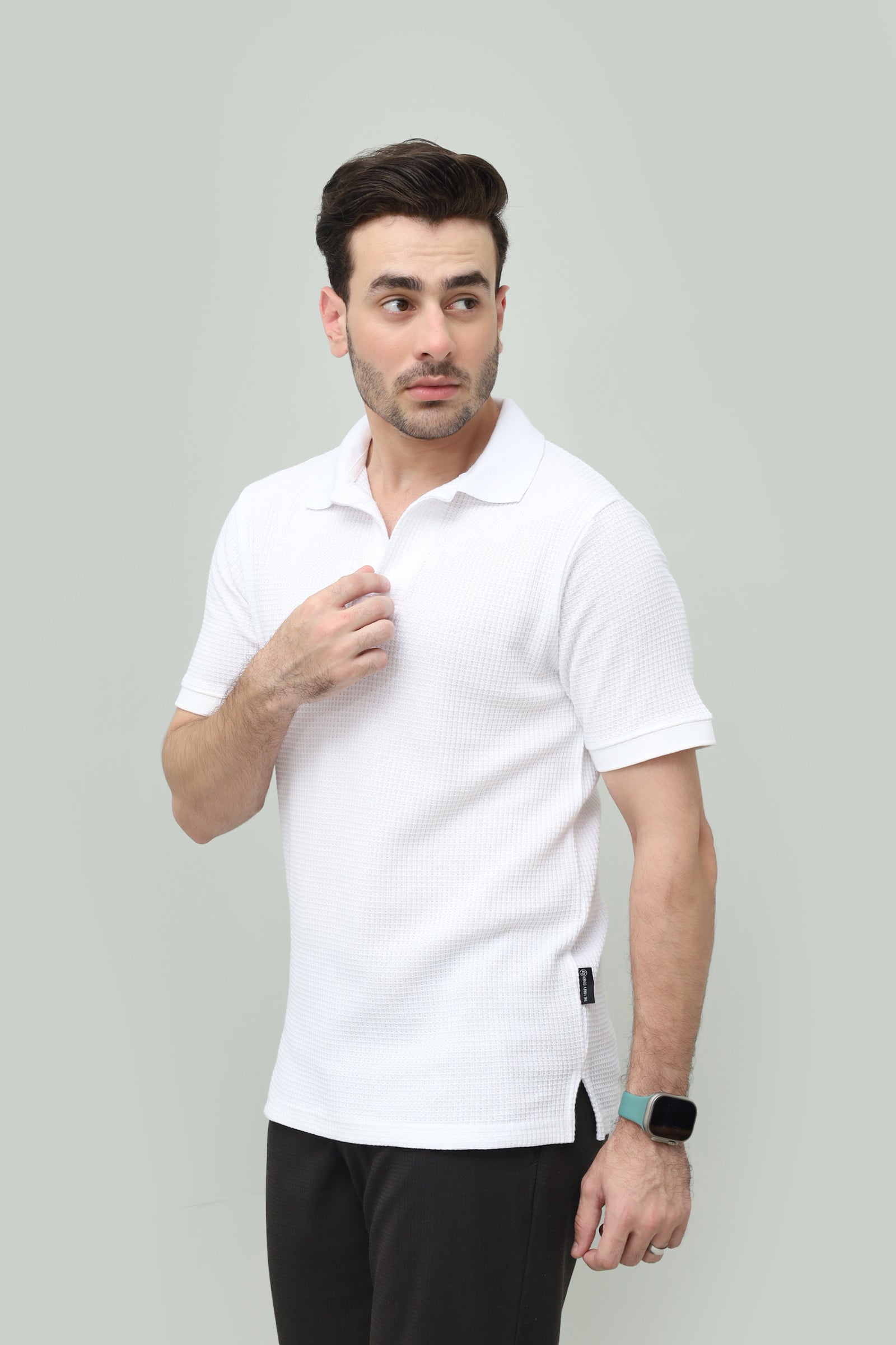 White Urban Ease Drop Shoulder Polo