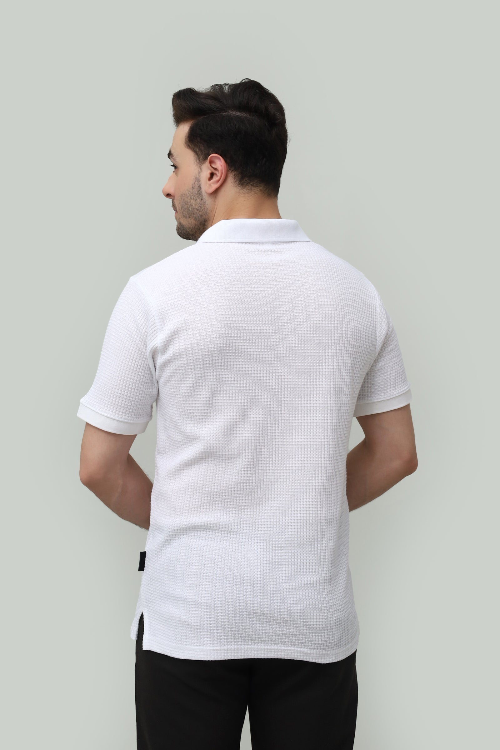 White Urban Ease Drop Shoulder Polo