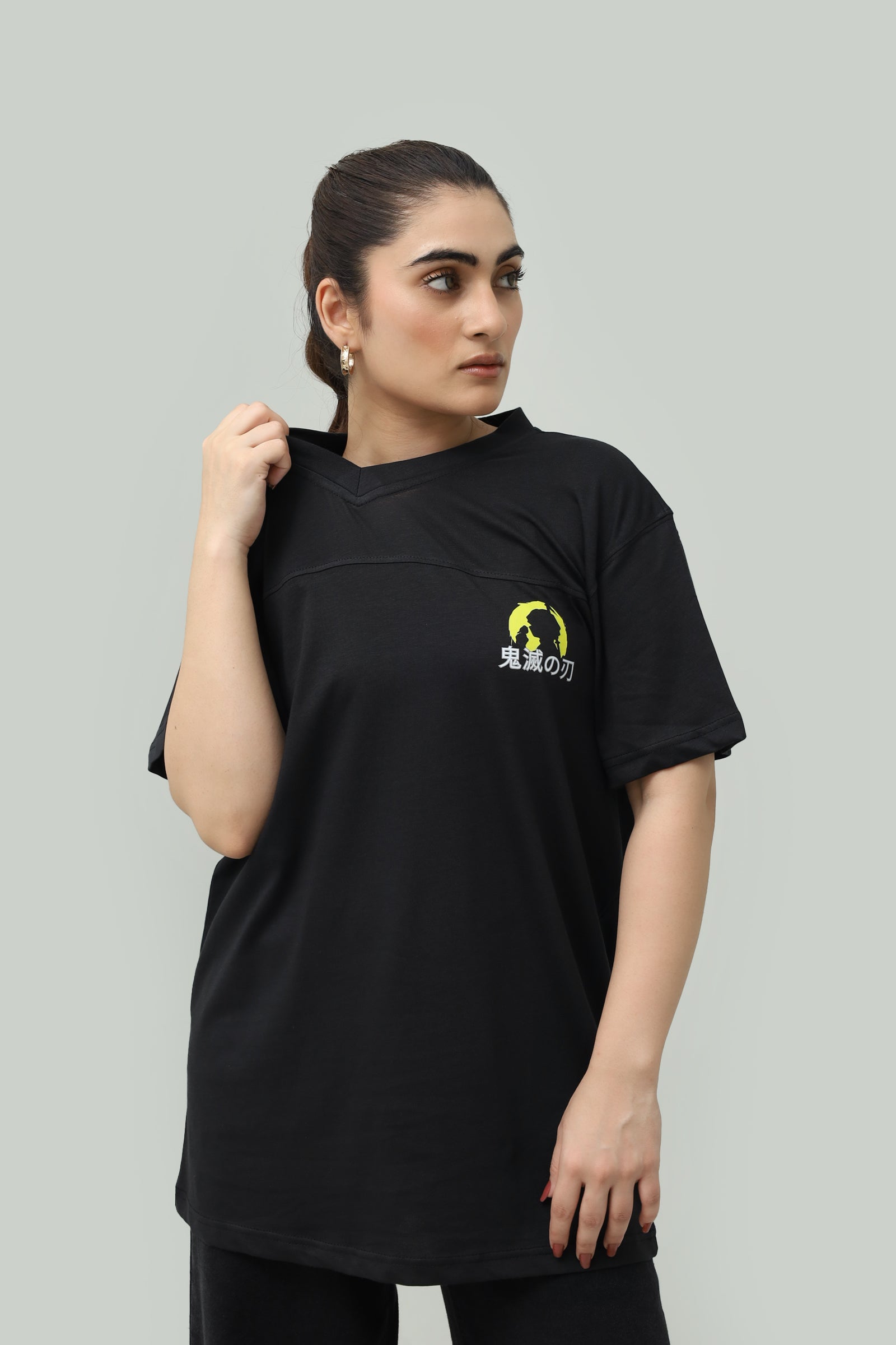 Thunder Breathing Drop Shoulder Tee