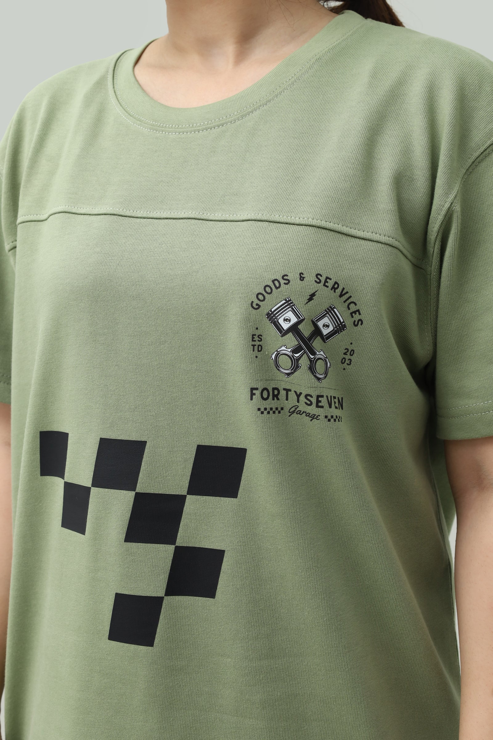 MotoGP Drift Olive Drop Shoulder Tee