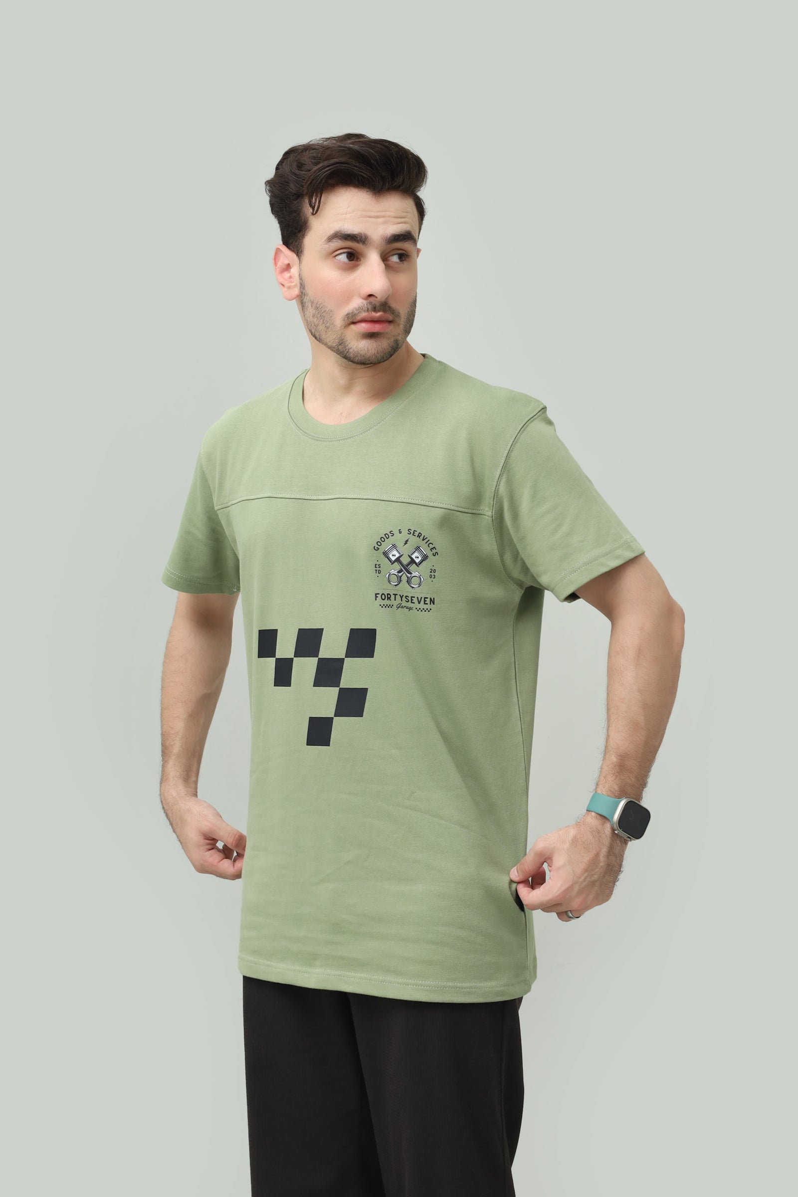 MotoGP Drift Olive Drop Shoulder Tee