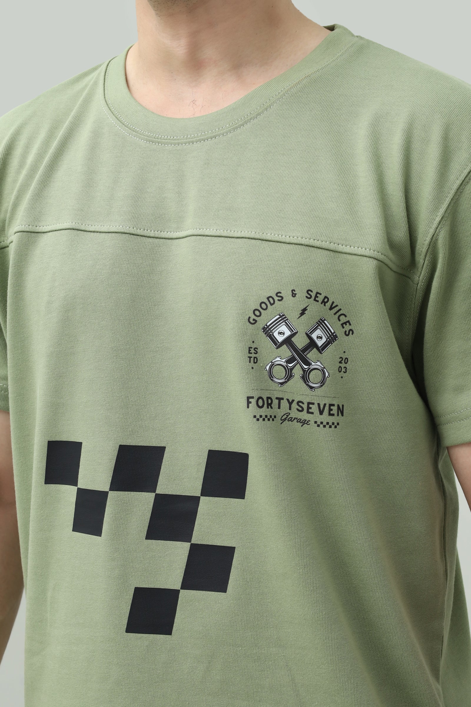 MotoGP Drift Olive Drop Shoulder Tee